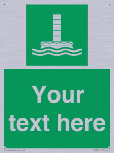 Custom sign safe condition Evacuation chute 